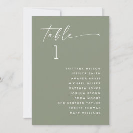 Convites Gráfico de Assentos de Casamento Minimalista em Ve
