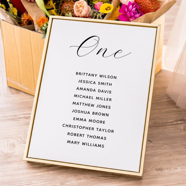 Convites Gráfico de Assentos de Casamento Minimalista | Mod (Criador carregado)