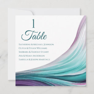 Convites Gráfico de Assentos de Casamento - Moderno - Roxo