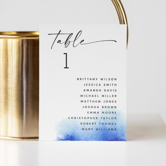 Convites Gráfico de assentos de casamento náuticos azul-mar (Criador carregado)