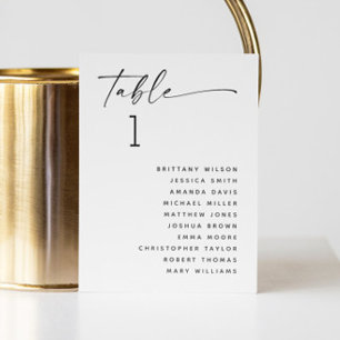 Convites Gráfico de Assentos de Casamento Preto e Branco Mi