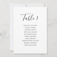 Gráfico de Assentos de Casamento Preto e Branco Si