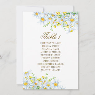 Convites Gráfico de assentos de margarida aquosa. Casamento