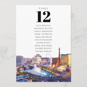 Convites Gráfico de Assentos de Mesa de Las Vegas