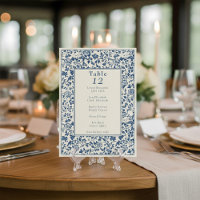 Gráfico de assentos de mesa floral intrincado esti