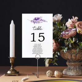 Convites Gráfico de Assentos de Mesa Número para Casamento