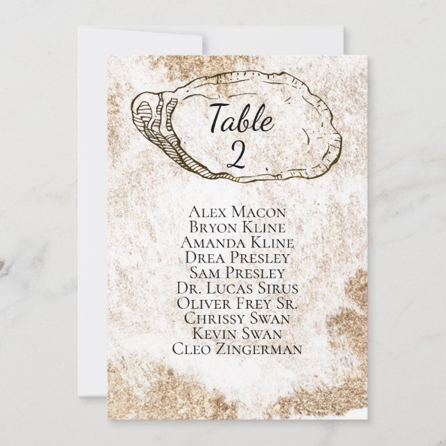 Convites Gráfico de Assentos de Ostra de Aquarelas Moderna (Frente)