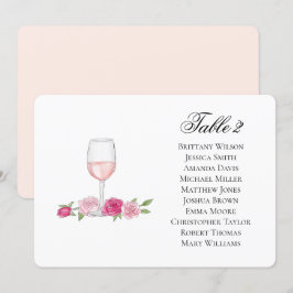 Convites gráfico de assentos de rosas. Vidro. Casamento de 