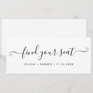 Convites Gráfico de Assentos do Casamento Encontre Seu Cart
