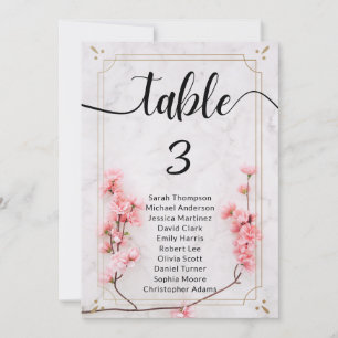 Convites Gráfico de assentos do Casamento Floral Sakura Che