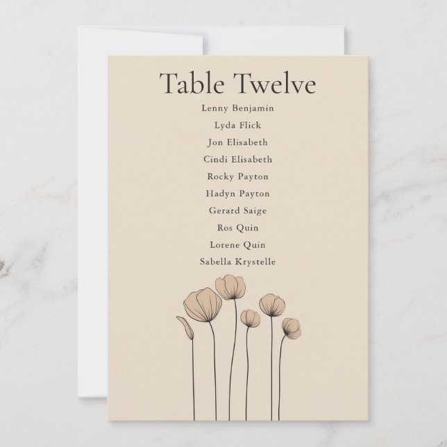 Convites Gráfico de Assentos Modernos Minimalistas (Frente)