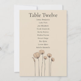 Convites Gráfico de Assentos Modernos Minimalistas