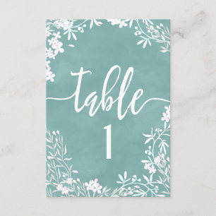 Convites Gráfico de Assentos Número da Mesa Floral Branco Q