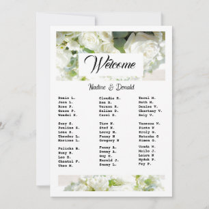 Convites Gráfico de Assentos para Casamento Branco Download