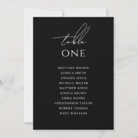Gráfico de Assentos para Casamento Preto | Moderno