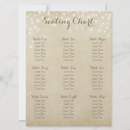 Convites Gráfico de Assentos Parchment Sparkle