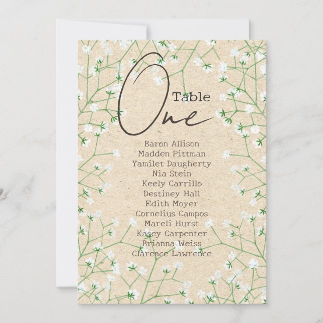 Convites Gráfico de Assentos Russos das Flores do Ar (Frente)