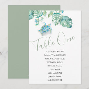 Convites Gráfico de Casamento de Tartarugas do Mar Tropica