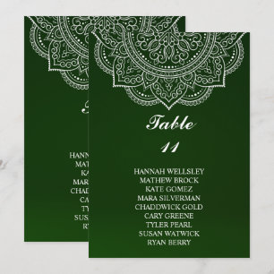 Convites Gráfico de Casamento Elegante Emerald Paisley