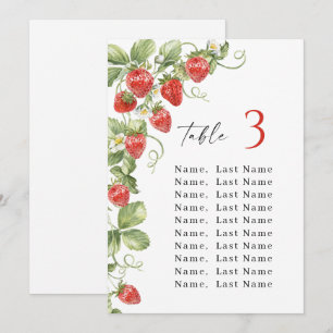 Convites Gráfico de Número de Sentados da Tabela de Morango