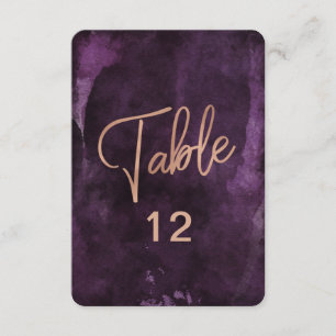 Convites Gráfico de Número de Tabela Dourada Rosa Roxo Escu