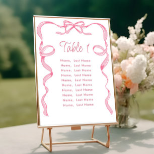 Convites Gráfico de Números de Tabela de Arcos Rosa Elegant