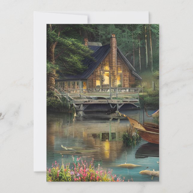 Convites Gráfico de pesca (Frente)