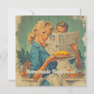 Convites Gráfico de Pizza e Papel Retro