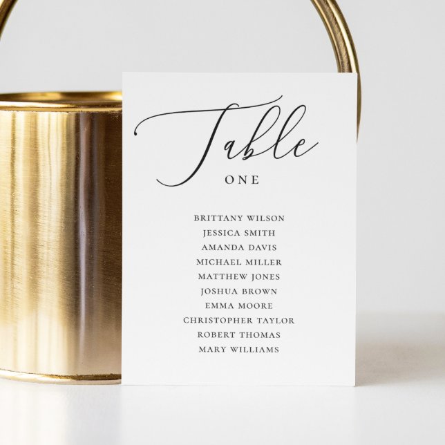 Convites Gráfico de Seções de Casamento de Script Branco e  (Criador carregado)