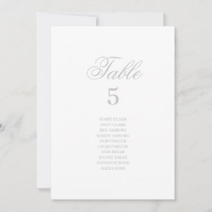 Convites Gráfico de Seções de Casamento Silver