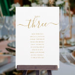Convites Gráfico de Sentos da Tabela de Script Dourado Eleg<br><div class="desc">Estes elegantes cartões de assentos de mesa 3,  de lado duplo,  com script de assinatura branco e ouro são perfeitos para todas as celebrações. Projetado por Thisnotme©</div>