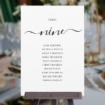 Convites Gráfico de Sentos da Tabela de Script Preto Elegan<br><div class="desc">Esses elegantes cartões de assentos de tabela 9,  de lado duplo,  com script de assinatura preto e branco são perfeitos para todas as celebrações. Projetado por Thisnotme©</div>