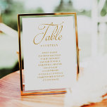 Convites Gráfico de Seposição do Número de Tabela de Script<br><div class="desc">Cartões de Gráfico de Número de Sentado da Tabela de Script de Caligrafia Dourada, modernos e elegantes, que podem ser personalizados com seu texto e adicionar cada placa de número de tabela ao seu carrinho, um a um. Clique no botão "Personalizar" e use nossa ferramenta design para modificar este modelo....</div>
