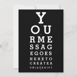 Convites Gráfico de Teste de Visão Personalizado Mensagem D