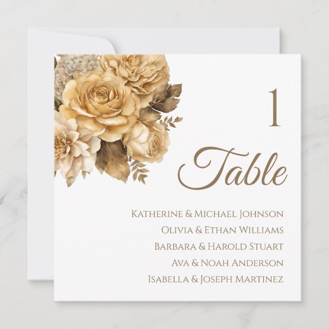 Convites Gráfico neutro de Buquê (Frente)