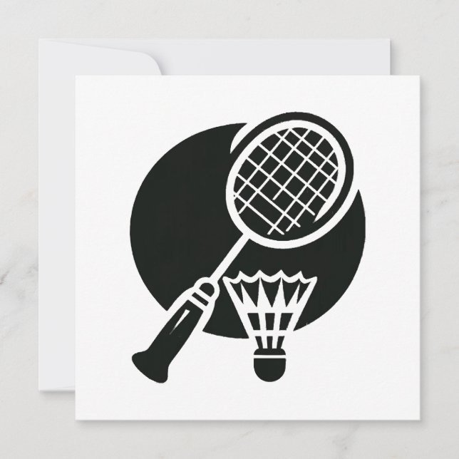 Convites Gráficos de Badminton (Frente)