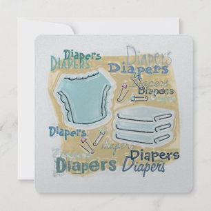 Convites Gráficos de chá de fraldas