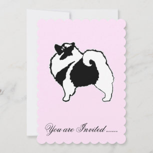 Convites Gráficos Keeshond - Arte de Cachorro Original