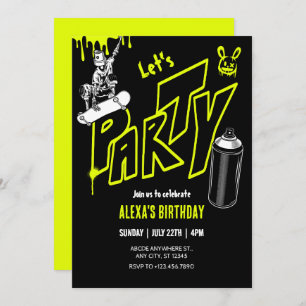 Convites Grafitti skateboard