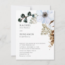 Convites Grama das Pampas Elegante Casamento Floral Boho 