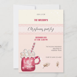 Convites Grama de canas de cacau quente e bonito