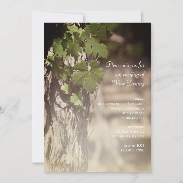 Convites Grama Deixa Provando De Vinho (Frente)