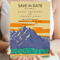 Grand Teton National Park Salve O Retro Da Data