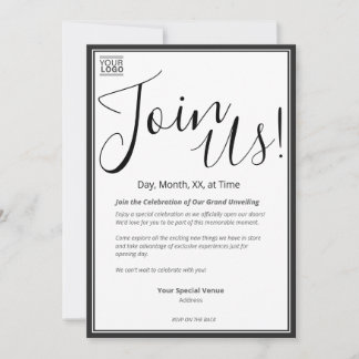 Convites Grand Unveiling Special Event Invitation