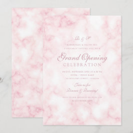 Convites Grande Abertura Corporativa de Blush Dourada para 