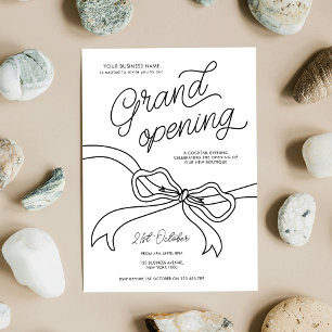 Convites Grande Abertura de Negócios Desenhados à Mão