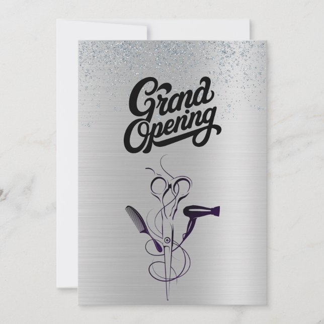 Convites Grande Abertura de Salão de Bela Luminária (Frente)