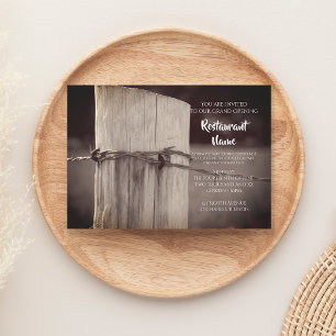 Convites Grande Abertura do Restaurante da Fazenda de Cerca