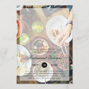 Convites Grande Abertura do Restaurante da Sobreposição de 