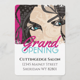 Convites Grande abertura do salão de beleza de cabelos est